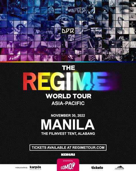 DPR: The Regime World Tour happening in Manila .